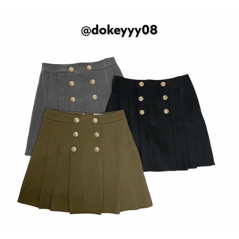 [Mã FAXANH55 giảm 10K đơn 50K] Chân váy xếp ly hàng cúc 278 ( ẢNH THẬT + CLIP BY DOKEYYY)