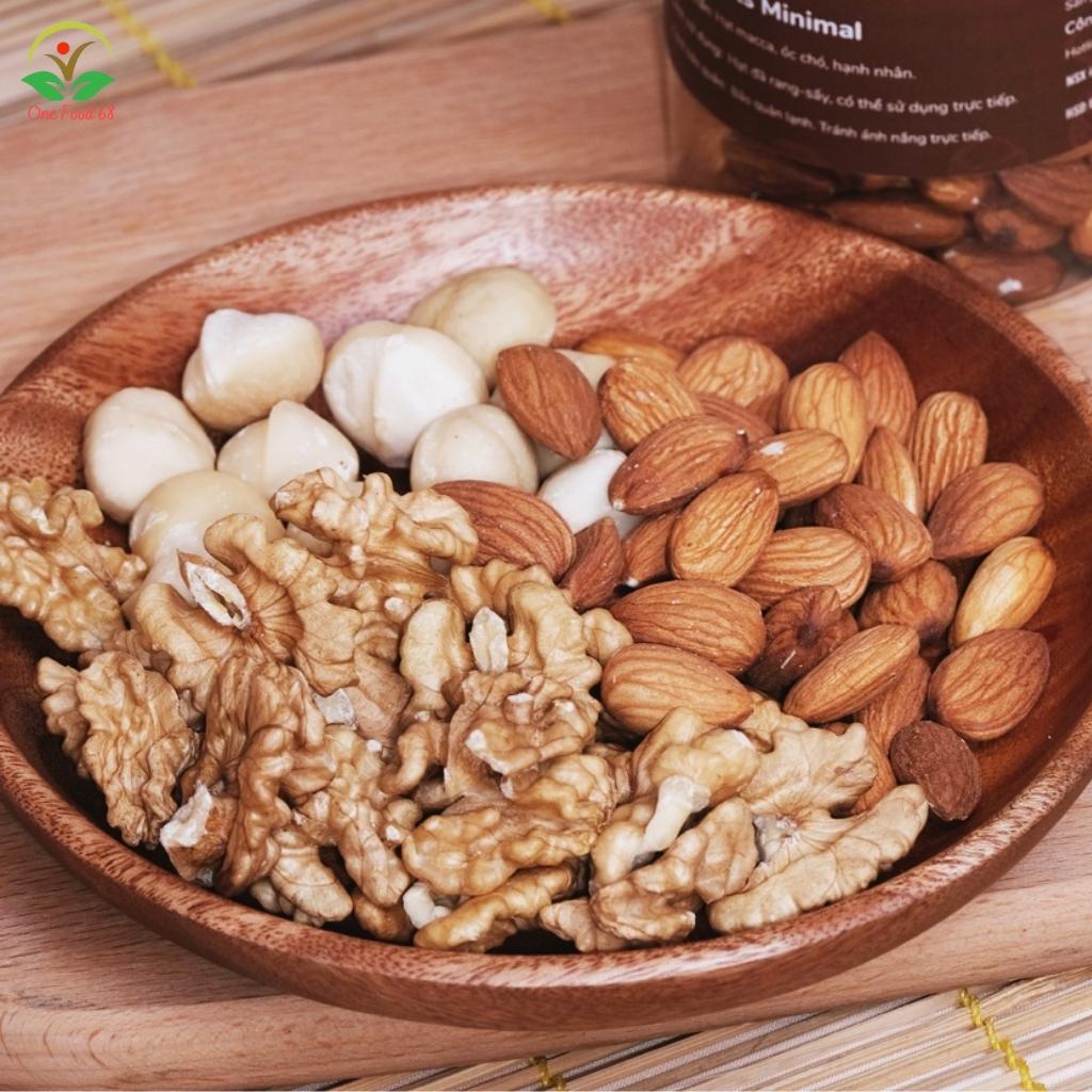 Hạt Dinh Dưỡng Mix 3 Loại Hạt Cao Cấp Siêu Hạt Gồm Hạt Macca, Hạnh Nhân Óc Chó Vàng, Ngũ Cốc Bà Bầu, Giảm Cân Onefood68
