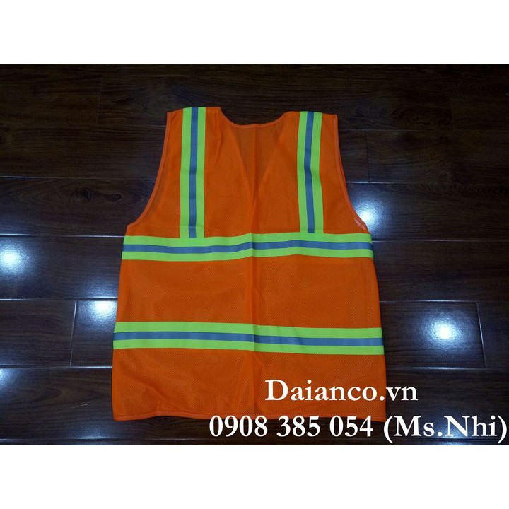 Áo khoát Phản Quang 3M kiểu dán vải lưới thoát mát thấm hút mồ hôi- Hình thật