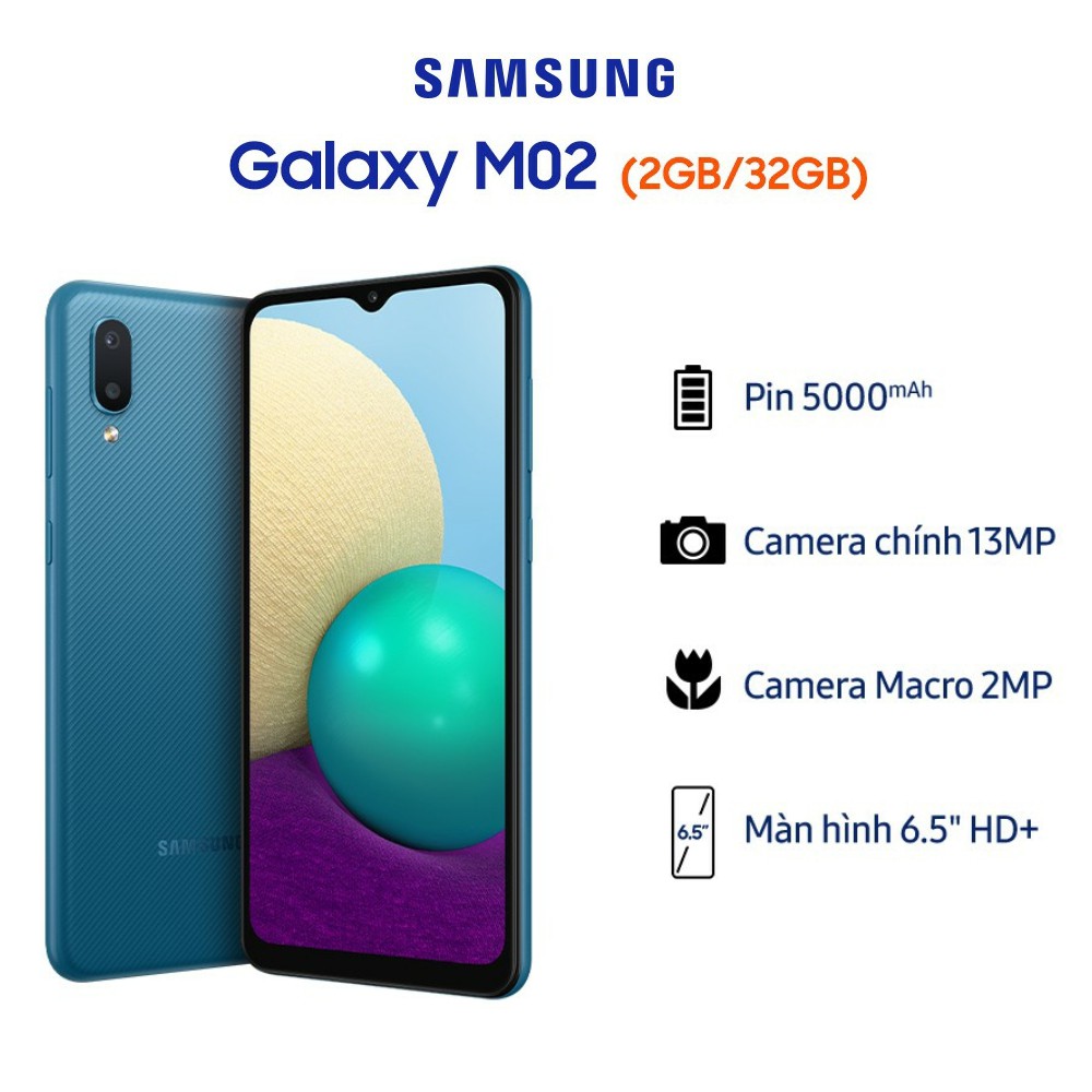 Điện Thoại Samsung Galaxy M02 (2GB/32GB) - Hàng Chính Hãng | BigBuy360 - bigbuy360.vn