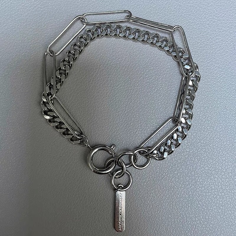 Vòng tay LAYER xích 2 lớp thép titan không gỉ