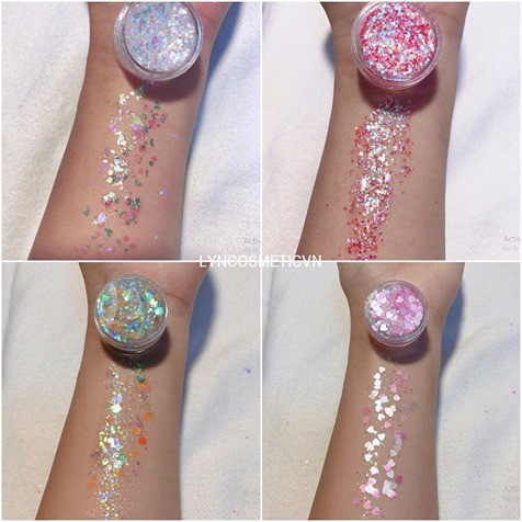 Nhũ mắt Glitter hạt to (có sẵn gel)