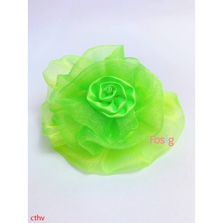 Cột Tóc Hoa Voan Cho Bé - Xanh