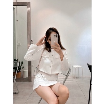 Áo vest blazer dáng lửng dài hàng thiết kế Huien chất xốp mịn | BigBuy360 - bigbuy360.vn