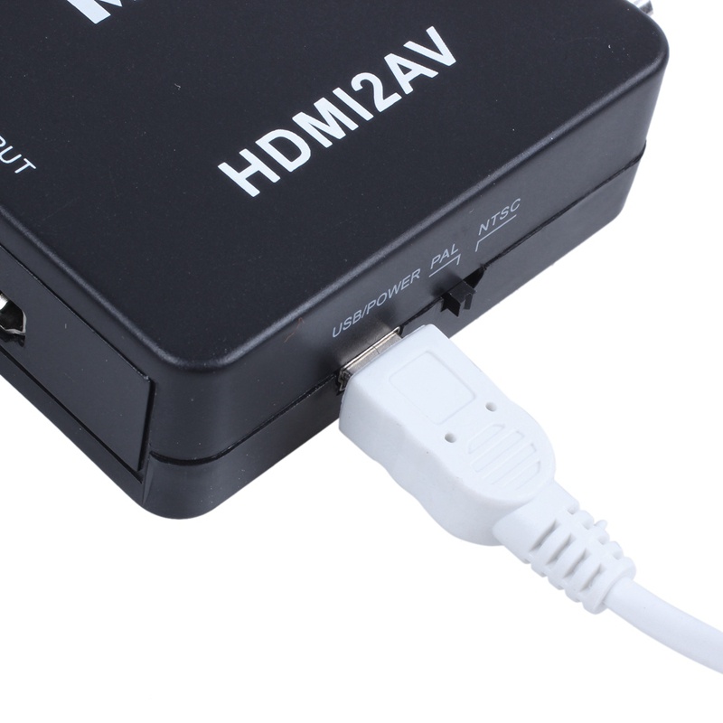 Bộ ChuyểN ĐổI MINI HDMI Sang 3RCA CVBS AV TV PS3 VHS VCR DVD MàU Đen
