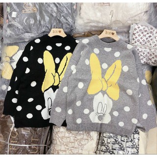 ÁO LEN CHUỘT NƠ VÀNG