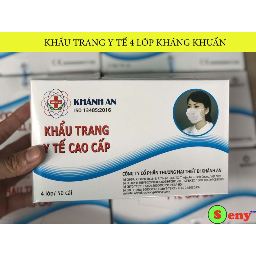 KHẨU TRANG Y TẾ CAO CẤP KHÁNH AN CHÍNH HÃNG 100%