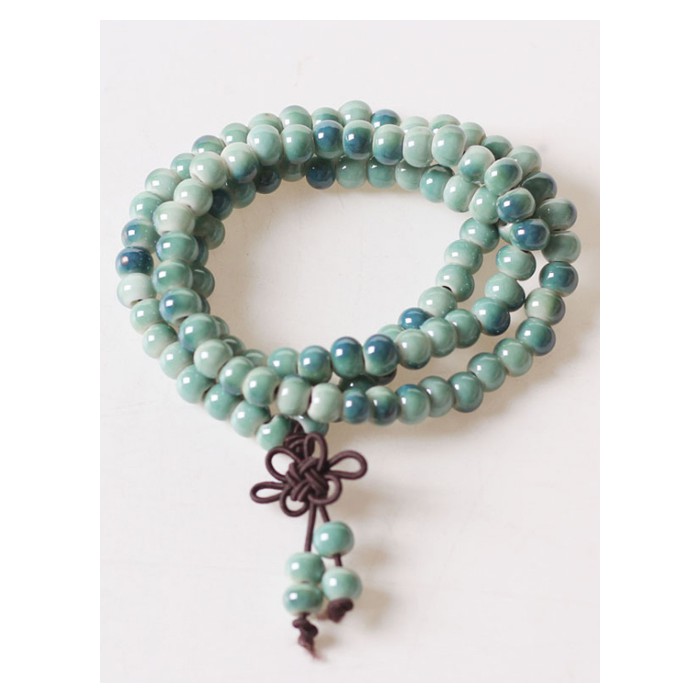 Vòng tay gốm nhiều vòng phong cách phật giáo xuất Nhật VGOM19