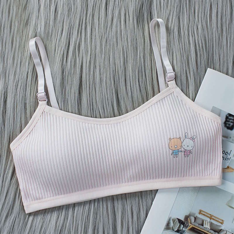 Áo Ngực Thể Thao Bằng Cotton Mỏng Thoáng Khí Họa Tiết Hoạt Hình Động Vật Dễ Thương Cho Tuổi Teen