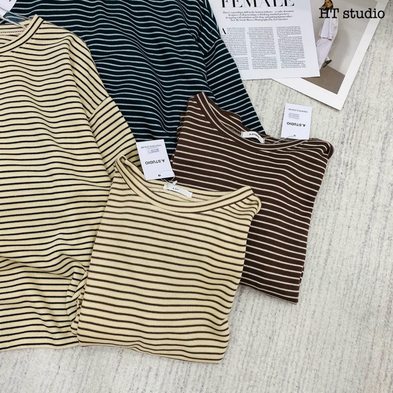 Áo kẻ cotton nhiều màu