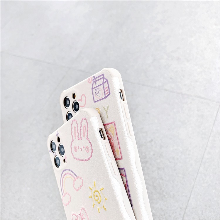 Ốp lưng iphone Thỏ trắng thêu viền chống va đập 5/5s/6/6plus/6s/6splus/7/7plus/8/8plus/x/xr/xs/11/12/pro/max/plus/promax | BigBuy360 - bigbuy360.vn