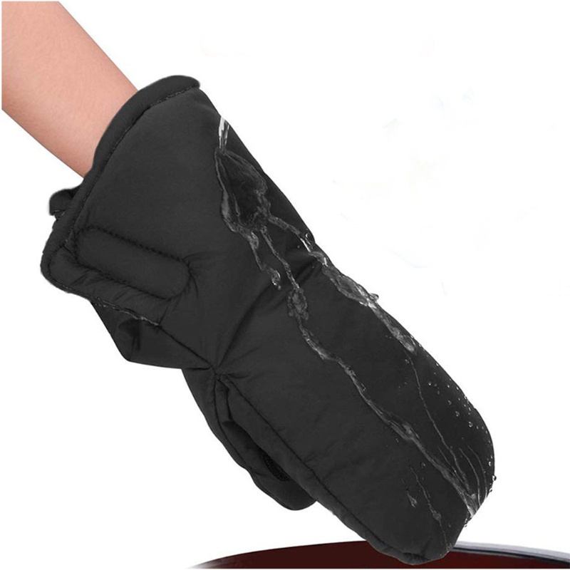 Găng Tay Giữ Ấm Chống Tuyết Thoải Mái Màu Đen Cho Xe Đẩy Em Bé