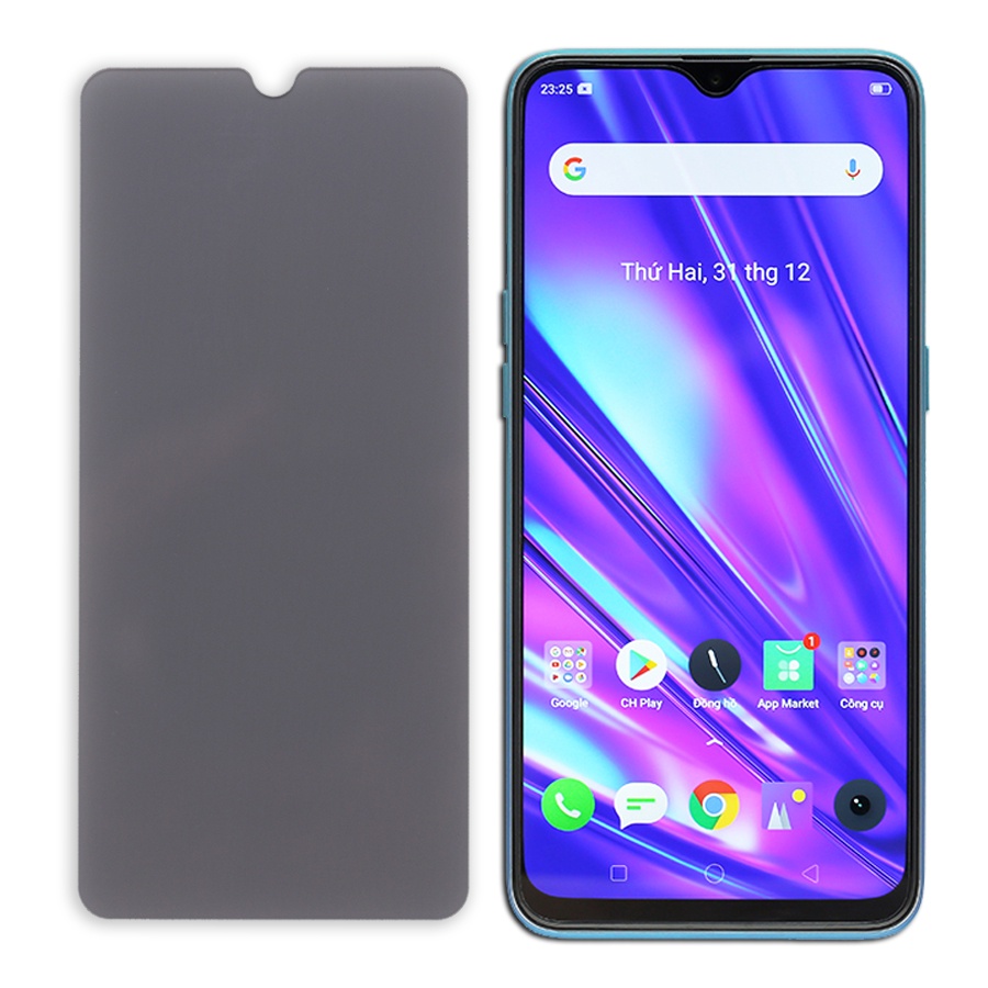 Cường Lực Chống Nhìn Trộm Realme 5 Pro Realme Q Trong Suốt Không Viền Full Màn Full Keo Chống Xước Chống Vân Handtown