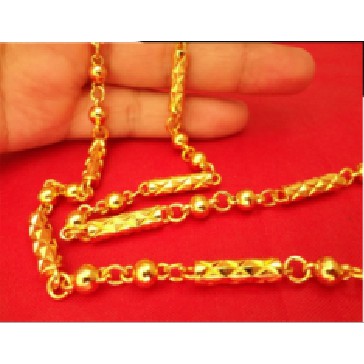 Dây chuyền nam mạ vàng tròn18k