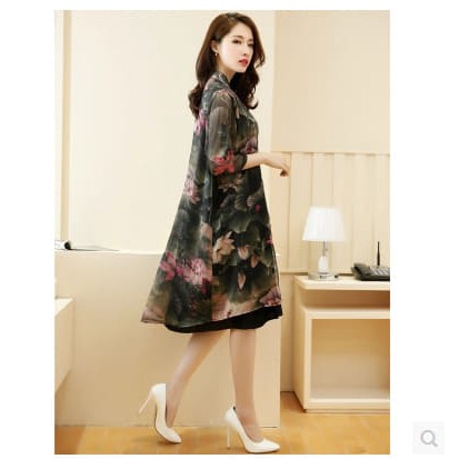 Aó khoác dài - áo CARDIGAN - áo kiểu nữ mùa hè 2019 chất voan dài tay họa tiết hoa SP.01527 | BigBuy360 - bigbuy360.vn