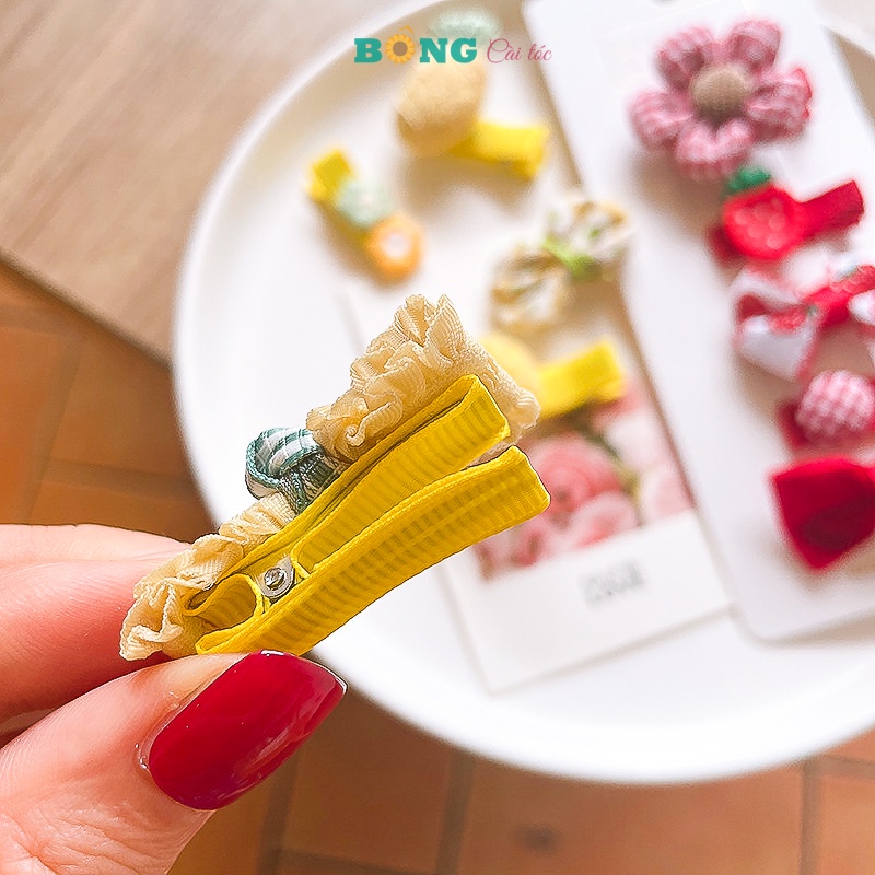 Set 5 kẹp tóc cho bé phong cách Hàn Quốc dễ thương KT10 - Kẹp tóc BÔNG Cài Tóc