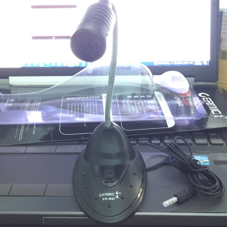 Micro máy tính ERMIC ER-M2i , cổng USB tự nhận , chat trực tuyến đàm thoại trực tuyến ghi âm hát karoke