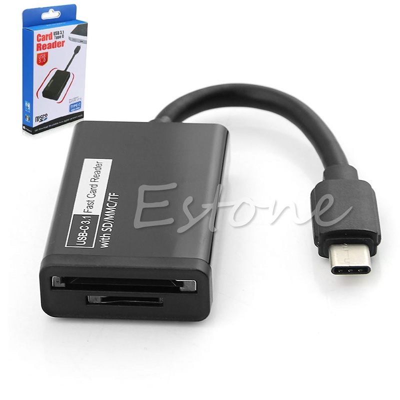 Đầu Đọc Thẻ Nhớ Chuyển Đổi USB 3 1 Type C Sang MMC SDXC TF Cho Điện Thoại
