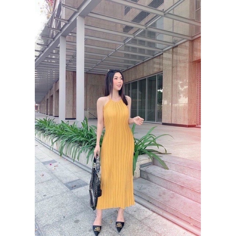 váy ly cổ yếm full màu như ảnh. hàng qc l1