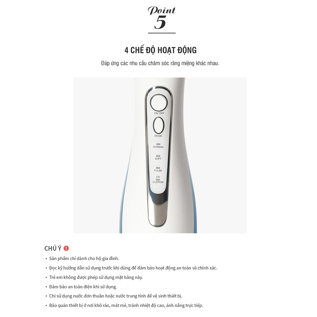 Máy tăm nước không dây Lock&Lock Cordless Oral Irrigator 200ml - Màu xanh - ENR156BLU | BigBuy360 - bigbuy360.vn