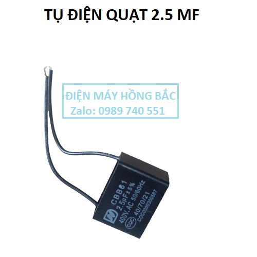 1 tụ điện quạt 2.5mf -dùng cho quạt và các thiết bị điện khác