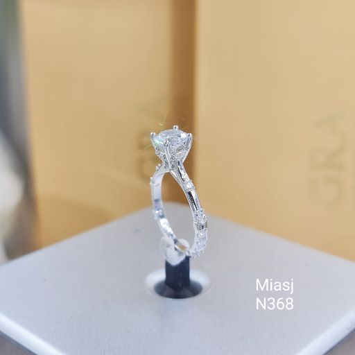 Nhẫn bạc Ý S925 MiASJ nữ nạm đá cao cấp, sang trọng N368