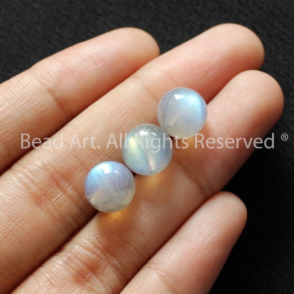9MM Labradorite Ánh Cầu Vồng Loại AB, Đá Phối Vòng Tay Phong Thuỷ, Chuỗi Hạt, Mọi Cung Mệnh S50 - Bead Art