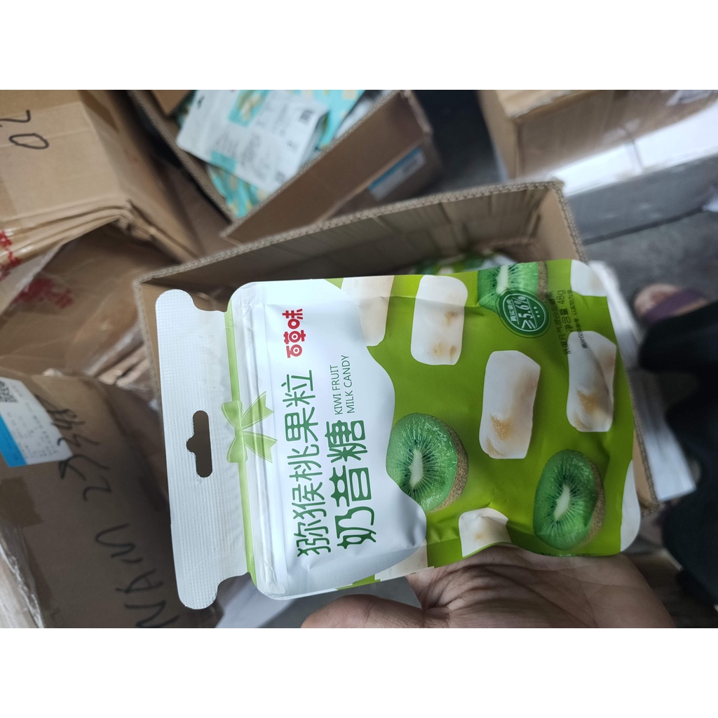 [ Lạ ngon ] Kẹo sữa lắc hoa quả vị Xoài / Kiwi gói 48g