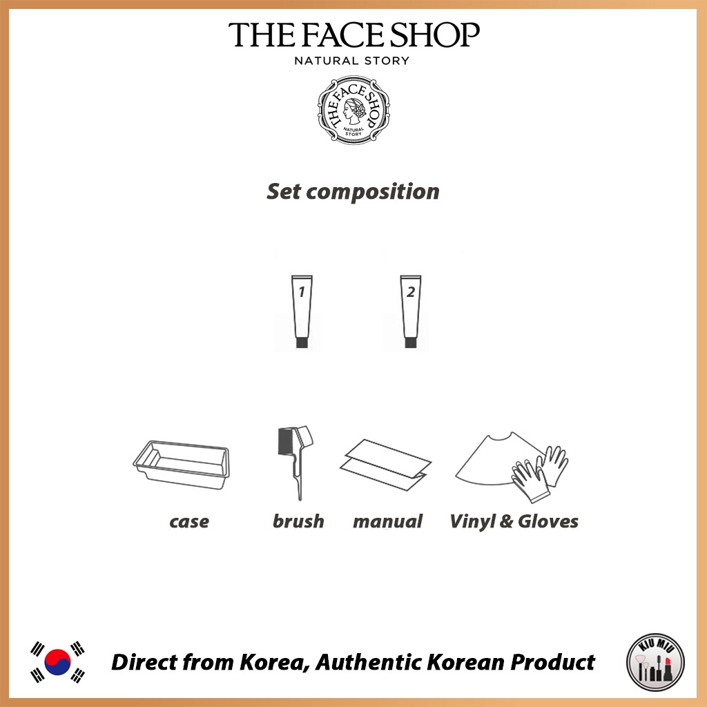 THE FACE SHOP STYLIST 5 SPEEDY HAIR COLOR CREAM *ORIGINAL KOREA*