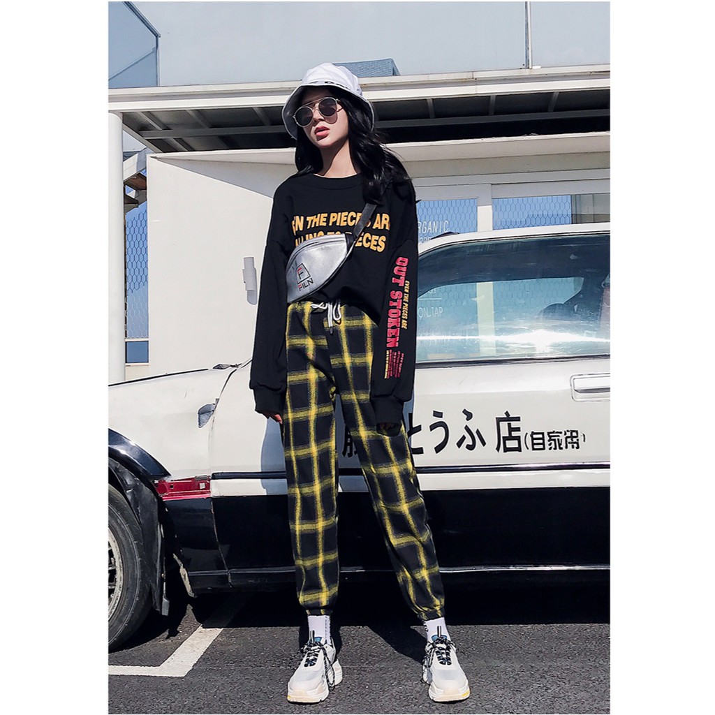 Quần dài kẻ sọc caro đơn giản dành cho nữ | BigBuy360 - bigbuy360.vn