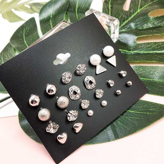 Set 12 đôi khuyên tai hàn quốc đẹp