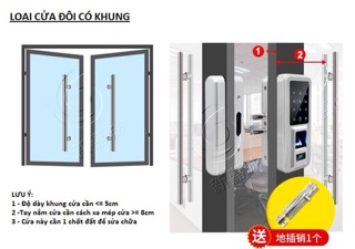 bộ khóa cửa kính vân tay