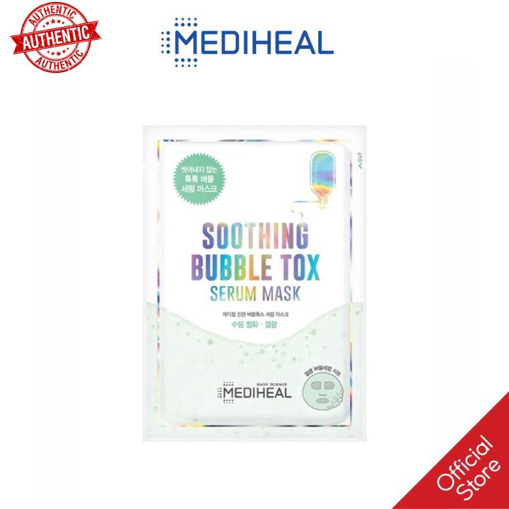 [Mã giảm giá shop] Mặt Nạ Sủi Bọt Thải Độc, Cấp Ẩm, Làm Dịu Da Mediheal Soothing Bubble Tox Serum Mask 25ml