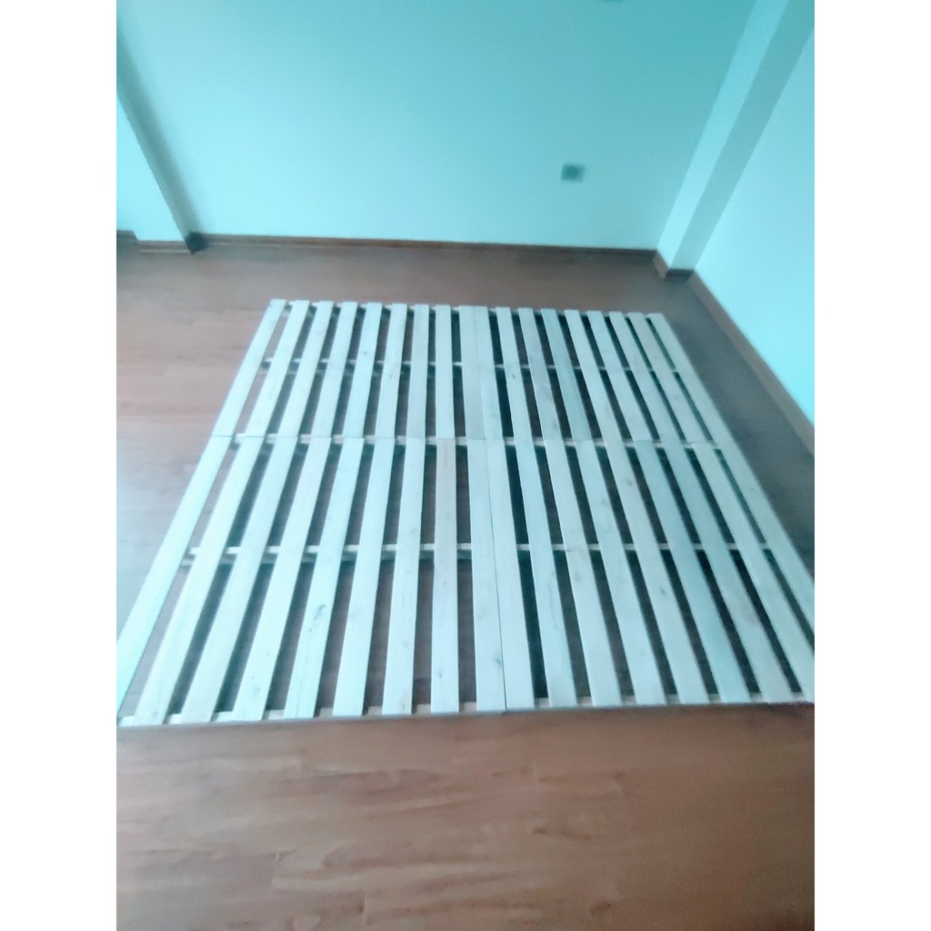 Giường PALLET / Giường Ngủ Pallet Gỗ Quế Gấp Gọn Màu Sắc Tự Nhiên 1m*2m -> 2m*2m2 - pdnxitrum
