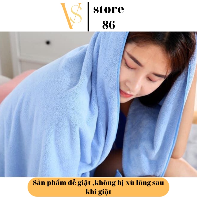 Lớn Khăn Tắm Lông Cừu Hàn Quốc Cao Cấp 70x140 cm Chất Bông Siêu Mềm Mịn Thấm Nước Cực Nhanh