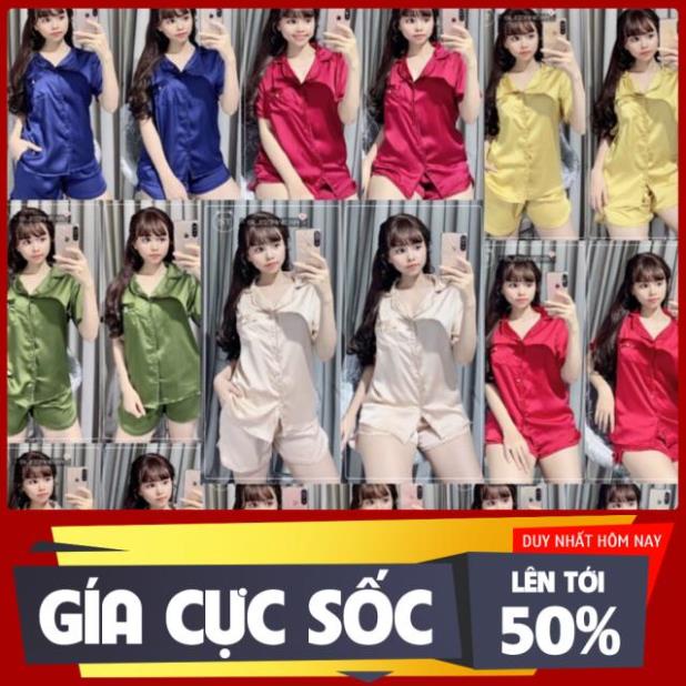 Đồ Bộ Pijama Đùi Viền Bèo Phi Lụa new