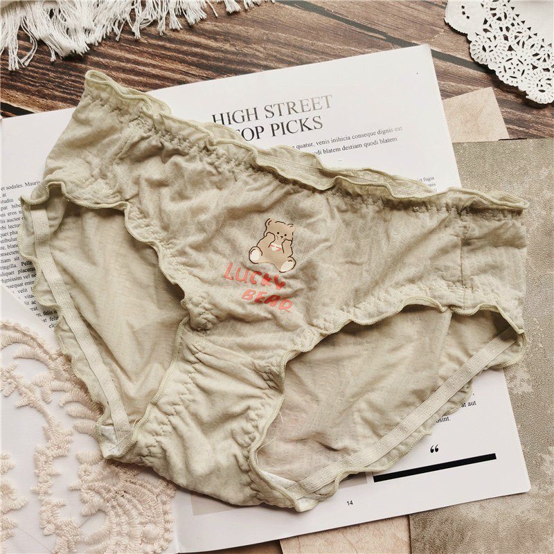 Quần lót ren họa tiết gấu dễ thương, chất liệu mềm thông thoáng siêu mát - Moon Underwear