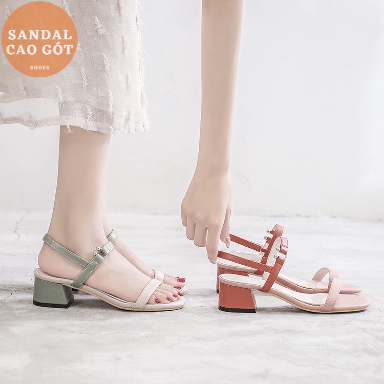 Giày sandal quai bản gài hậu 5p CG0494 Giày dép xinh MYS