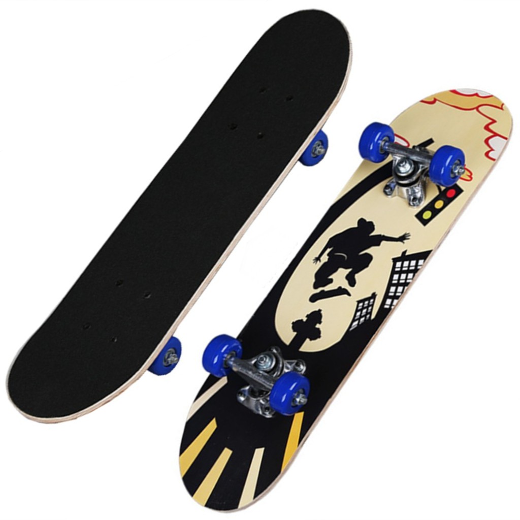 VÁN TRƯỢT THỂ THAO GỖ PHONG ÉP MẶT NHÁM ĐEN SN408