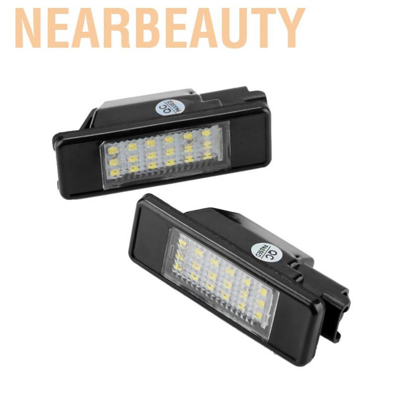 Nearbeauty 1 Pair LED Number PC Car License Plate Light Lamp Fit for PEUGEOT