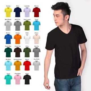 Image of Men's Plain Shirts v-neck T-Shirts / Cool tshirt