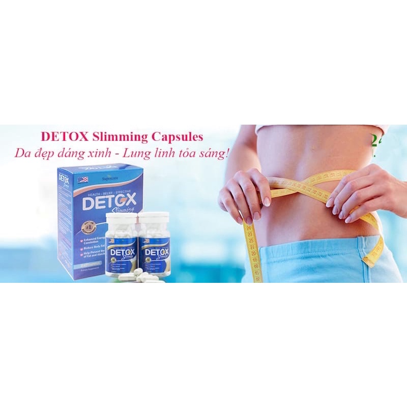 DETOX VIÊN UỐNG GIẢM CÂN HỘP 42 VIÊN (2 LỌ NHỎ BÊN TRONG MỖI LỌ 21 VIÊN)