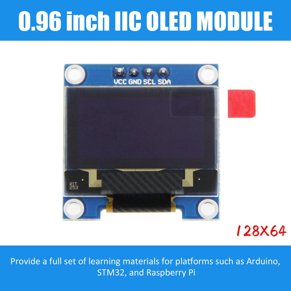 1 mô đun hiển thị màn hình LCD màu trắng D8 0.96 Inch 128*64