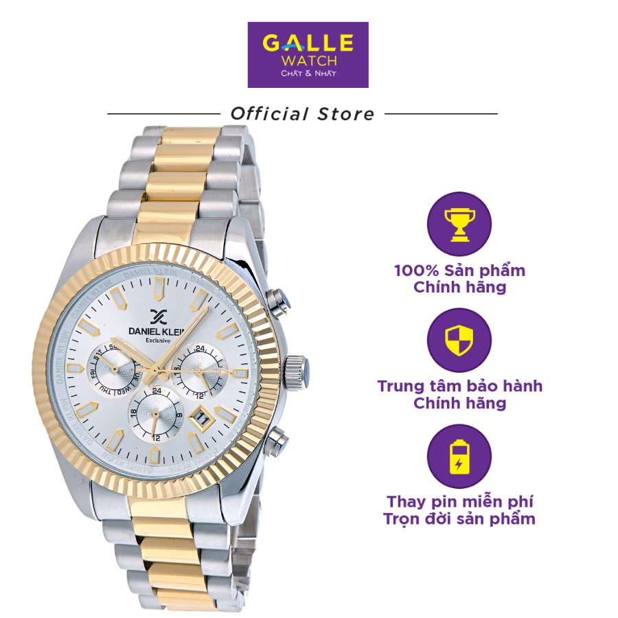 Đồng hồ nam chính hãng Daniel Klein DK.1.12863 chống nước, có lịch ngày thứ, kiểu dáng thể thao, dây thép không gỉ | BigBuy360 - bigbuy360.vn