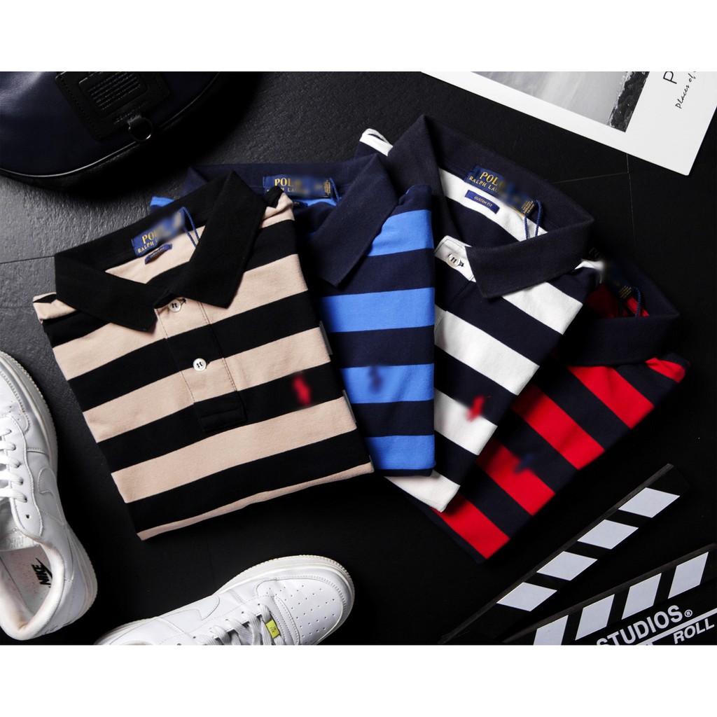 POPLÁo Thun Polo SLimFit sọc ngang siêu đẹp siêu chất  3 màu siêu chất cực đẹp , đẹp banh nóc ko tin hả click now