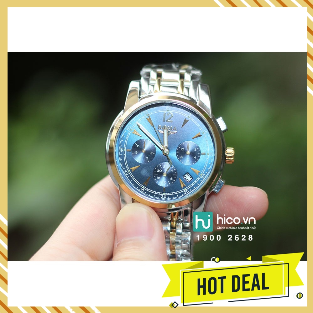 ĐỒNG HỒ NAM ROMA ITALY - KÍNH TRÁNG SAPPHIRE FULL KIM - DÂY THÉP ĐÚC ĐẶC CAO CẤP