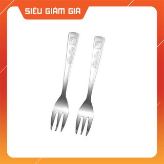 Set 2 dĩa inox hình Hello Kitty
