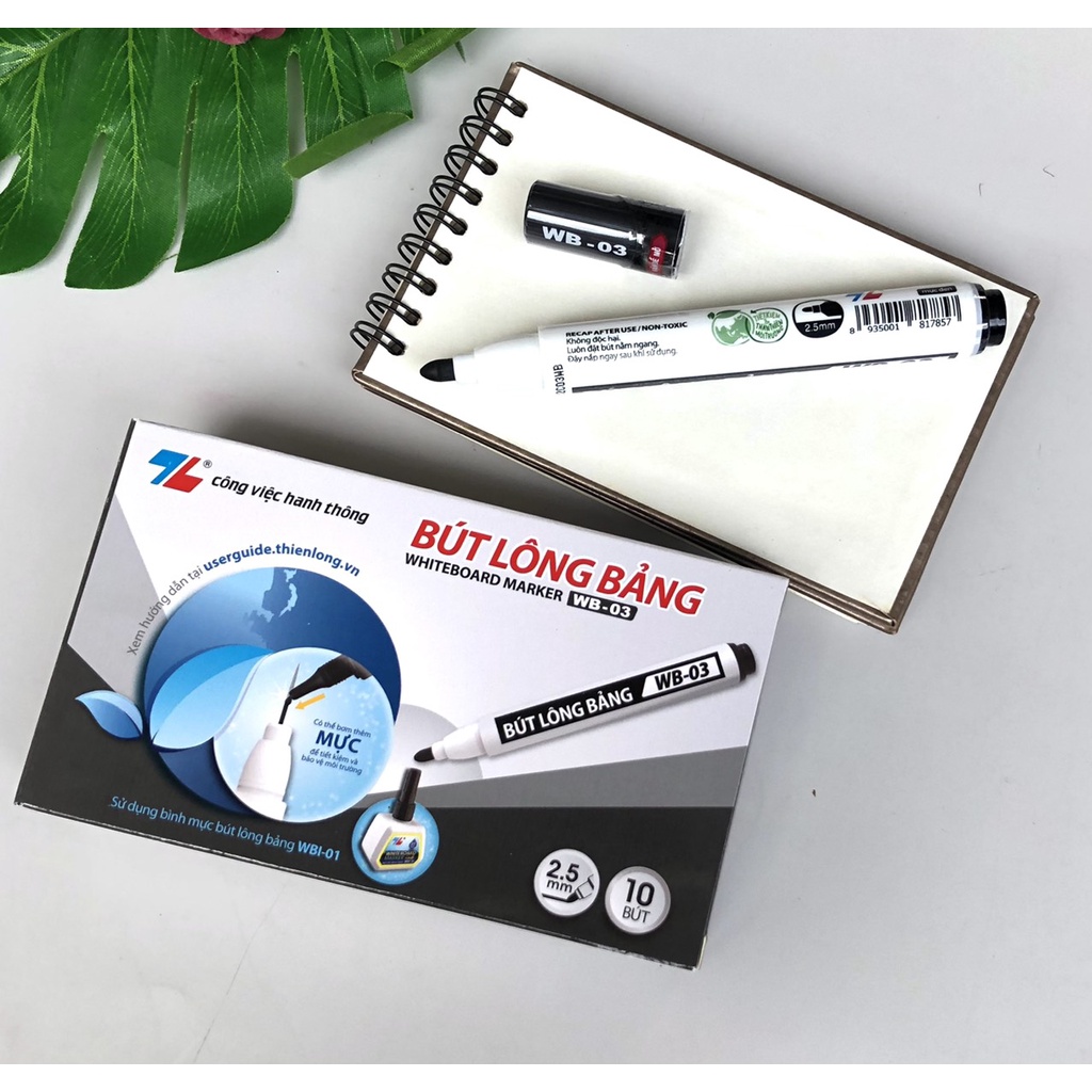 Bút lông bảng to Thiên Long WB03 - dễ xóa, viết êm, trơn, đều mực - vpp Diệp lạc