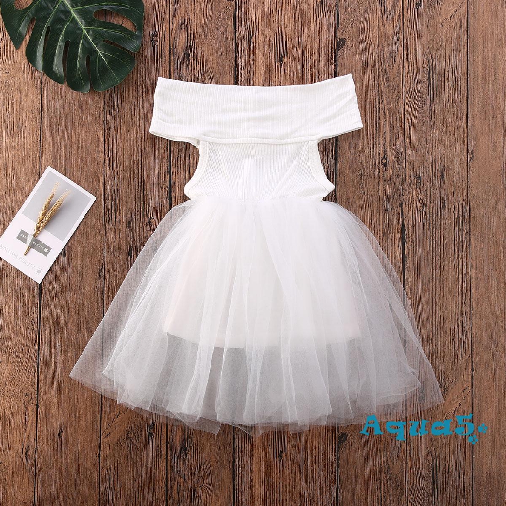 Đầm Xoè Tulle Sát Nách Cho Bé Gái