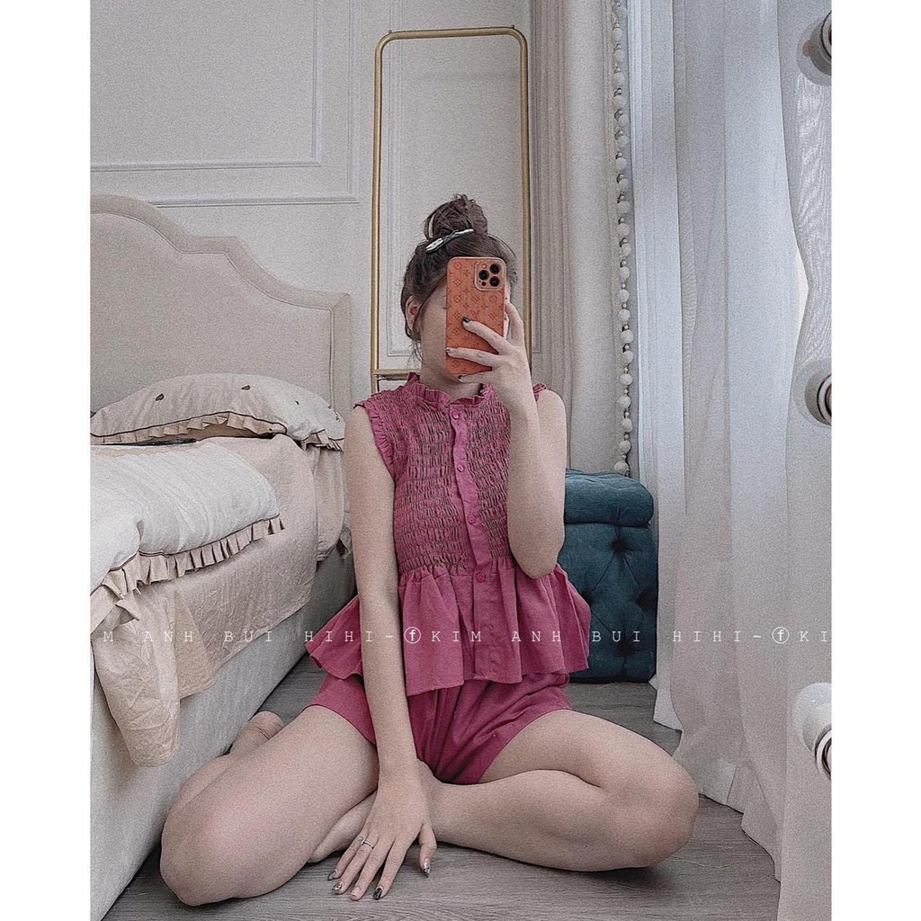 (M139)Sét/Bộ thô áo sát nách chun xòe + quần sooc siêu xinh thời trang tinh tế cá tính đẹp xinh mẫu mới  cực xinh